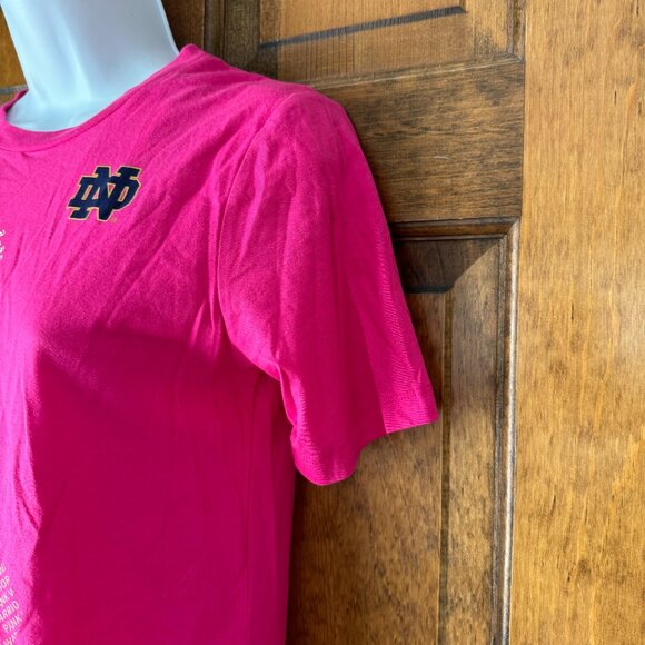 NWT Under Armour Notre Dame "Power in Pink" Breast Cancer Awareness Tee Small - Picture 6 of 14